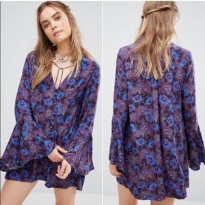 SOLD FP Magic Mystery Floral Bell Sleeve Tunic Dress